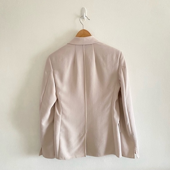 AKRIS Genaro double-breasted wool-blend blazer in clay Sz 4 - Picture 11 of 16